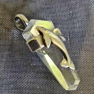 Beautiful Sterling Silver Dolphin Crystal Pendant!